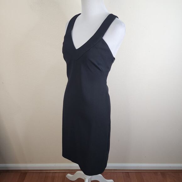 Boston Proper Black Sleeveless Cocktail Sheath Dress Size 6 - Picture 2 of 5